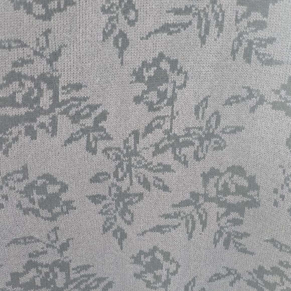 Faded Glory Black Gray Floral Knit Open Front Waterfall Cardigan Women's 1X - Picture 5 of 8